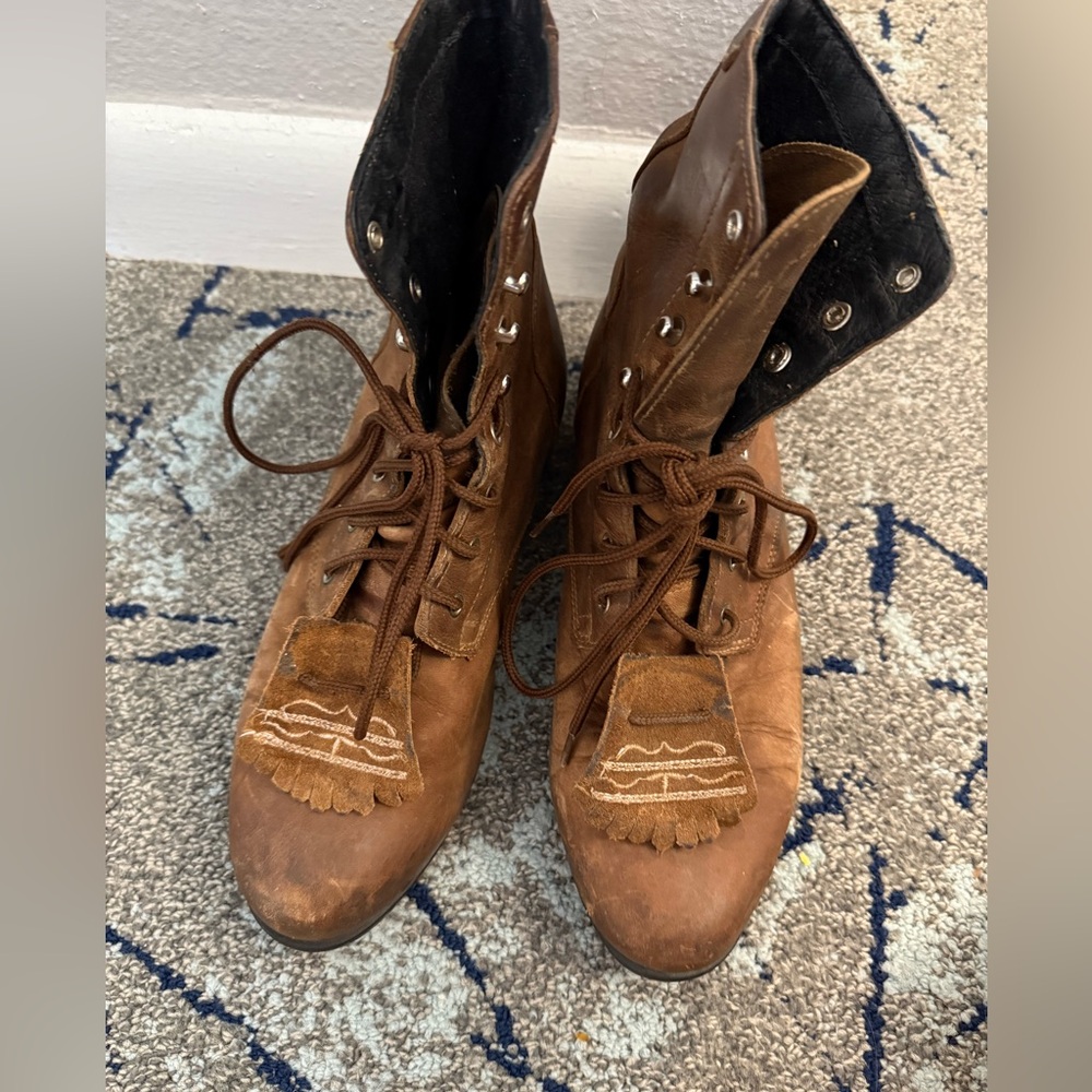 Ariat Ankle Brown ADVANCE TORQUE lace up Western Work Boots Women's Size 8